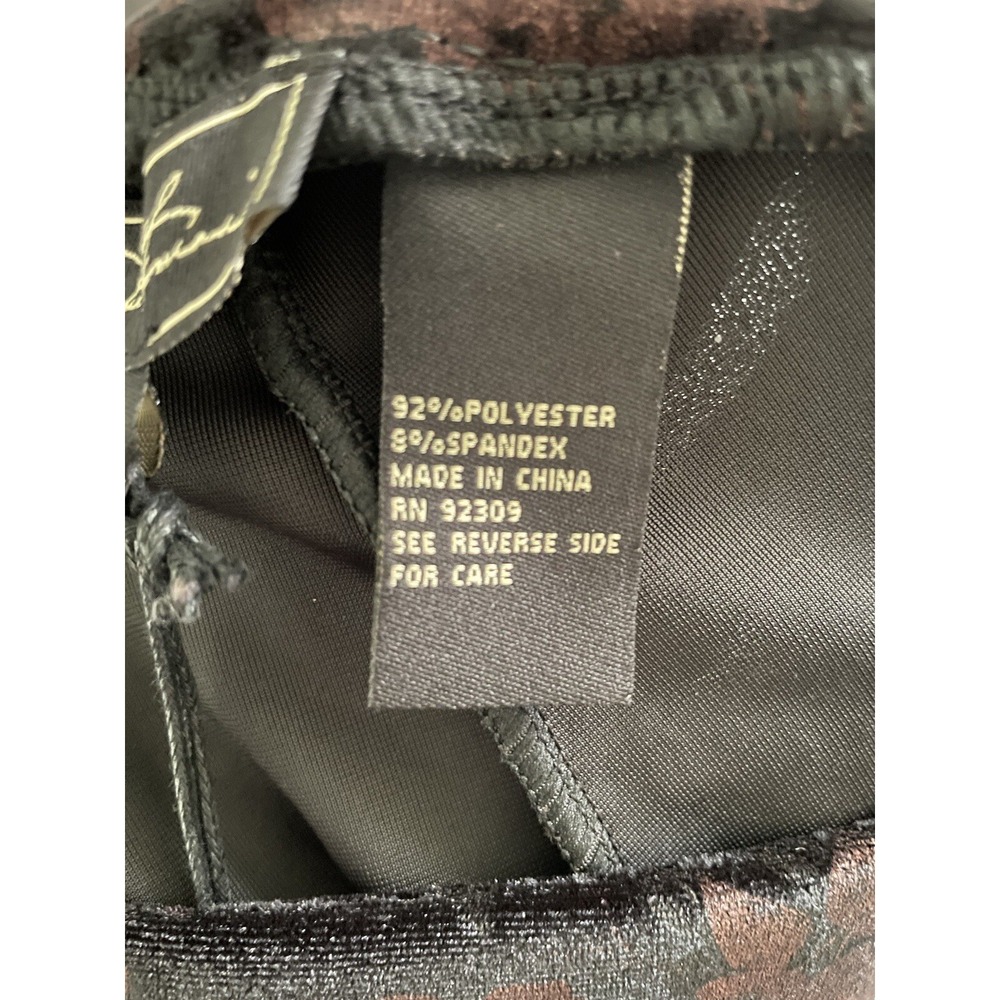 DG2 Diane Gilman black and maroon rose leggings XL - Picture 7 of 8